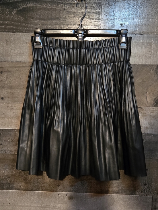 Bagatelle Collection Dresses & Skirts - bagatelle collection Black Pleated Faux Leather skirt